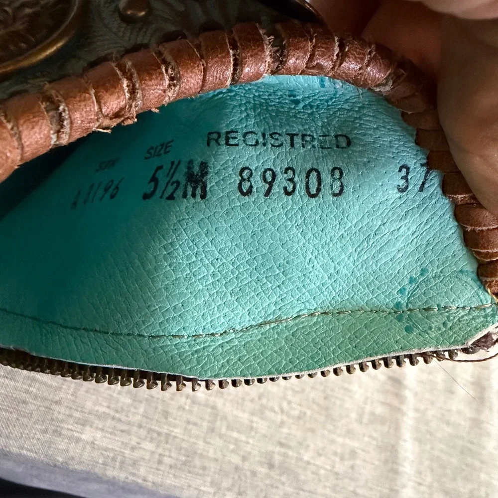 Corral Ankle Boots Women 5.5 Tan Turquoise‎ A3196 Fringe Concho Western Booties
